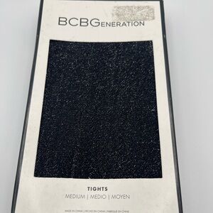 BCBGeneration Black Sparkle Tights Size M in Packaging